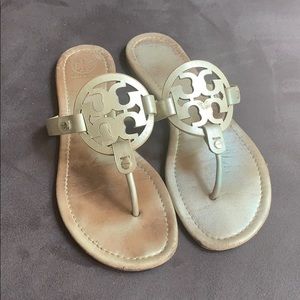 Gold Tory Burch Miller Sandals